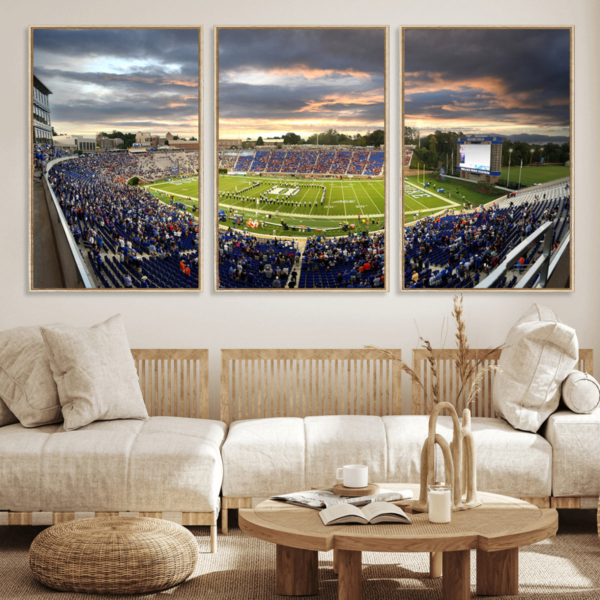60433-MGV-CV-36X24 - Duke University Blue Devils Football Team Print, Durham