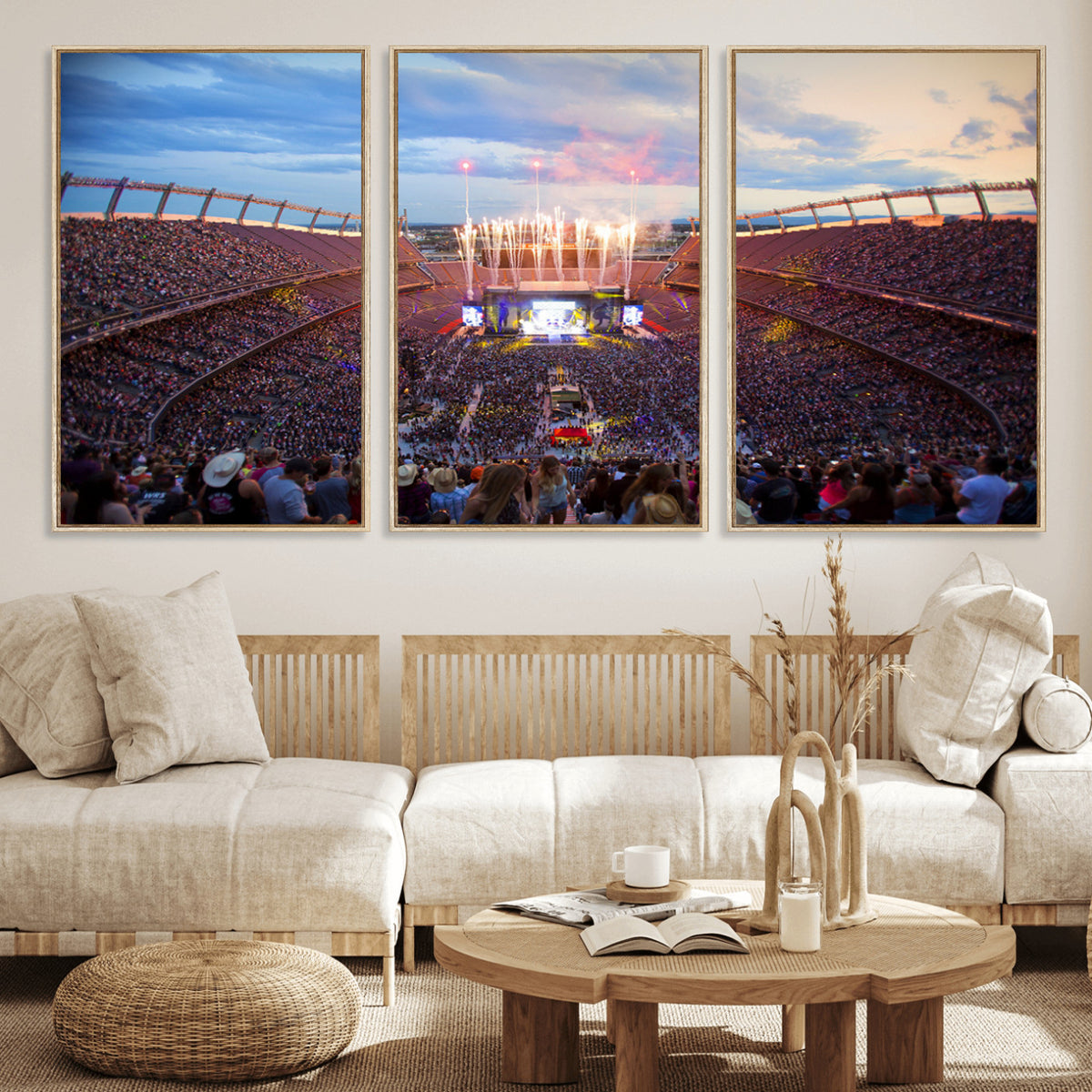 24689-MGV-CV-36X24 - Denver Broncos Football Team Print Canvas, Empower Field