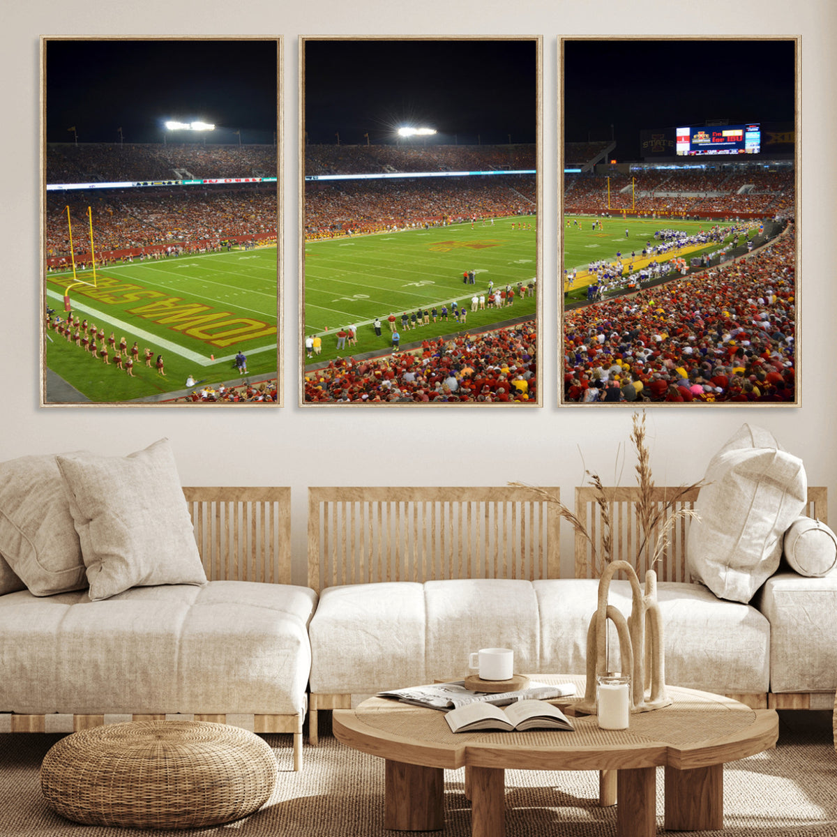 27211-MGV-CV-36X24 - Iowa State University Cyclones Football Team Print, Ames, Extra Large Game Room Wall Decor