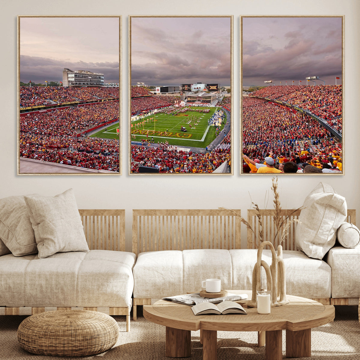 50373-MGV-CV-36X24 - Iowa State University Cyclones Football Team Print, Ames