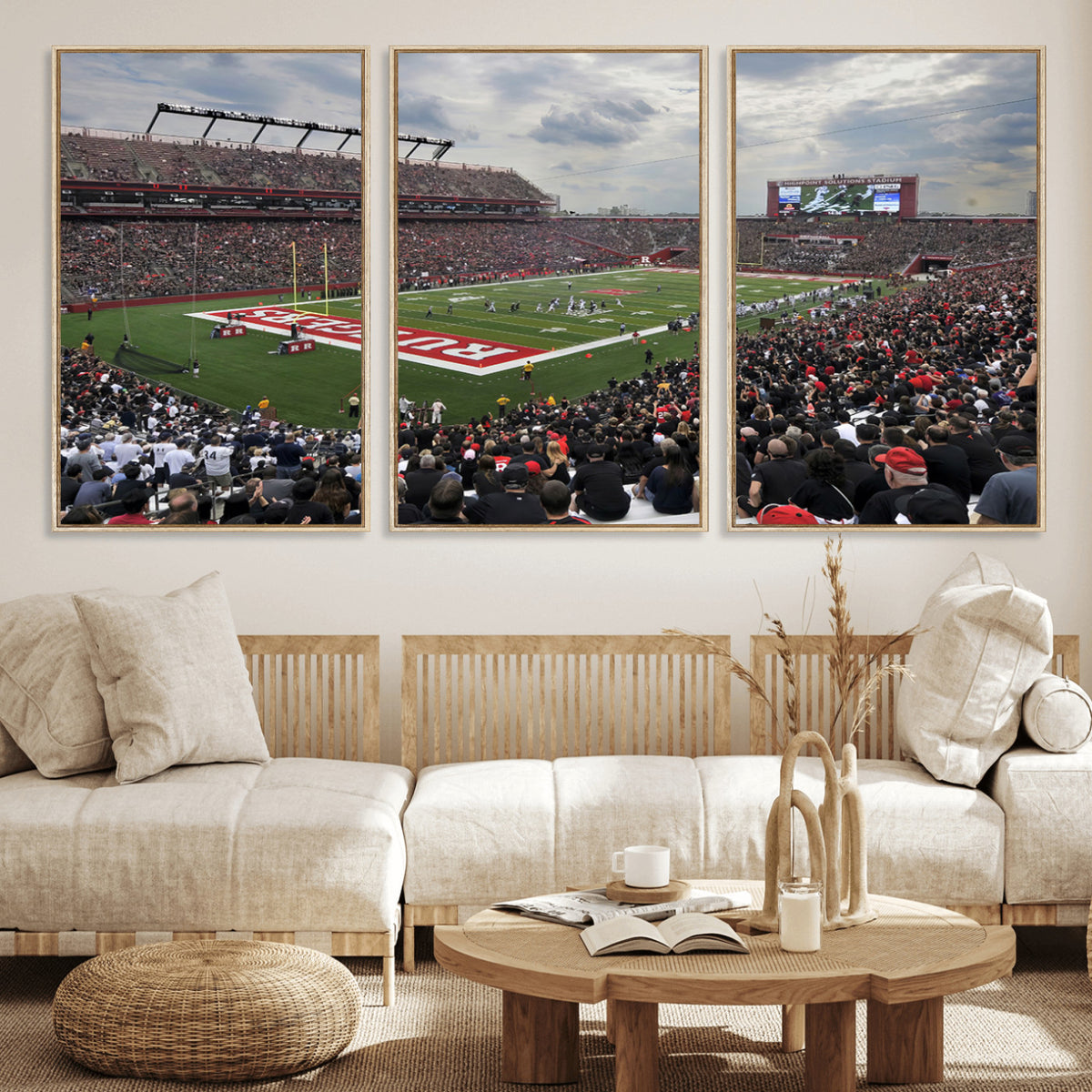 66777-MGV-CV-36X24 - Rutgers Scarlet Knights Football Team Print, SHI Stadium