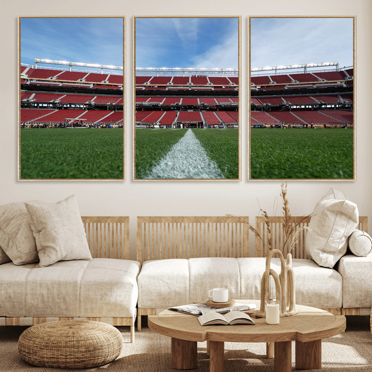 83238-PAN-FL-20X10 - University of Tulsa Golden Hurricane Football Team Print - Tulsa H.A. Chapman Stadium Wall Art