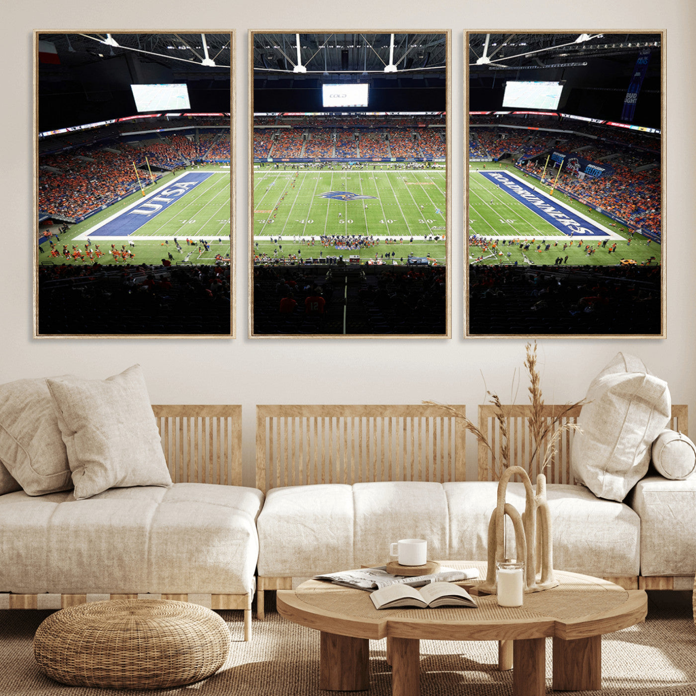MGV-FC-60X30-3P - The University of Texas at San Antonio Roadrunners Football Team Print - San Antonio Alamodome Wall