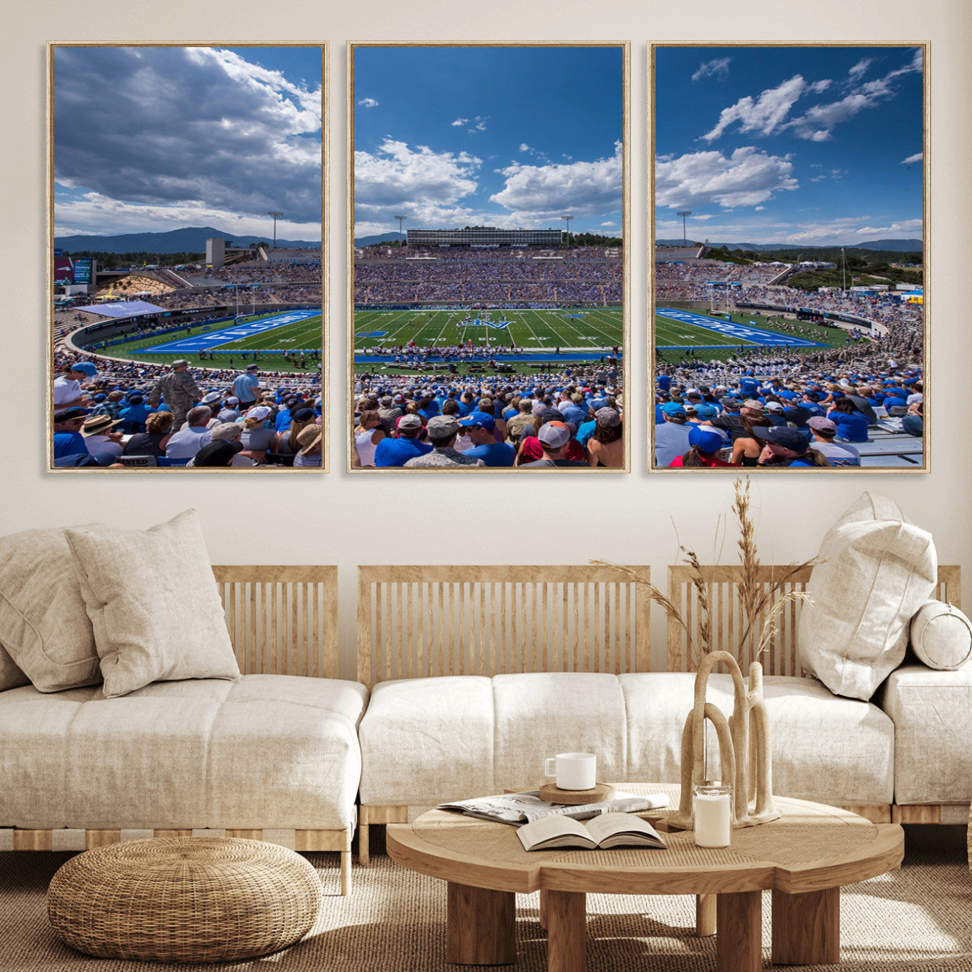 MGV-FC-60X30-3P - Air Force Falcons Football Team Print - Colorado Springs Falcon Stadium Wall Art Canvas Print