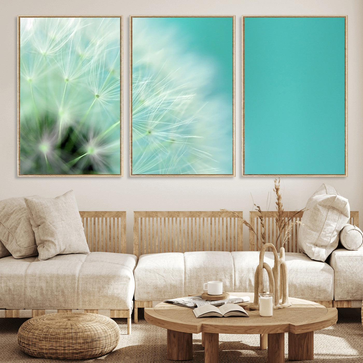 26056-MGV-CV-36X24-DANDELION Flower Wall Art Canvas Print, Canvas Dandelion Floral Wall Art
