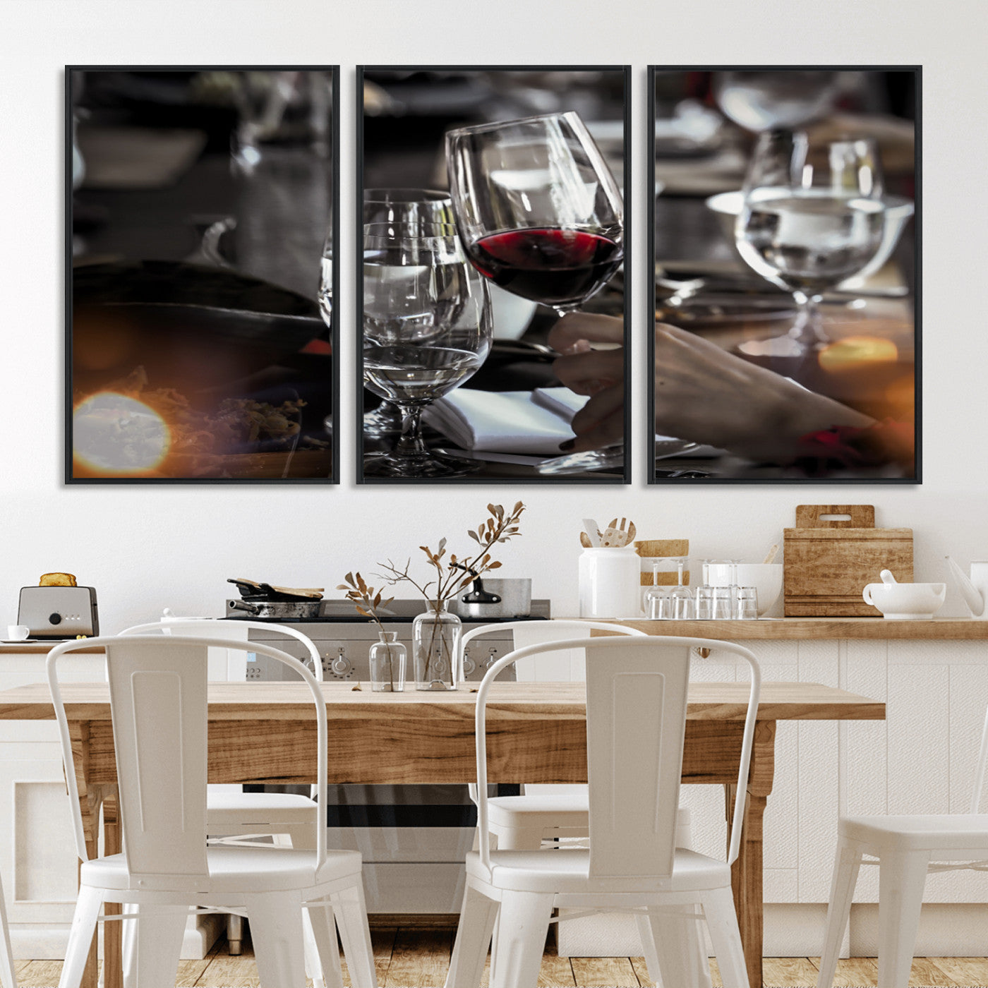 MGV-FC-60X30-3P - Red Wine and Glass Canvas Print