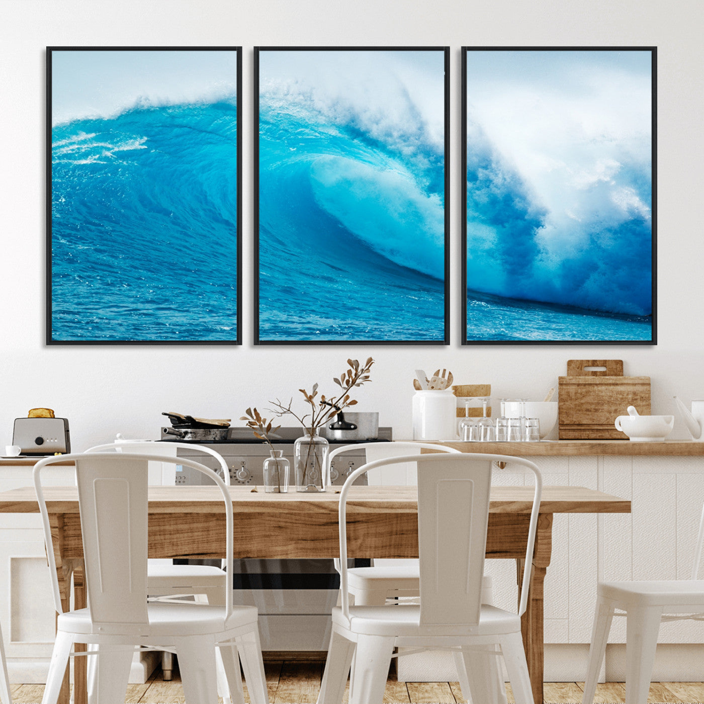MGV-FC-60X30-3P - Big Ocean Surfing Wave Wall Art Canvas Print