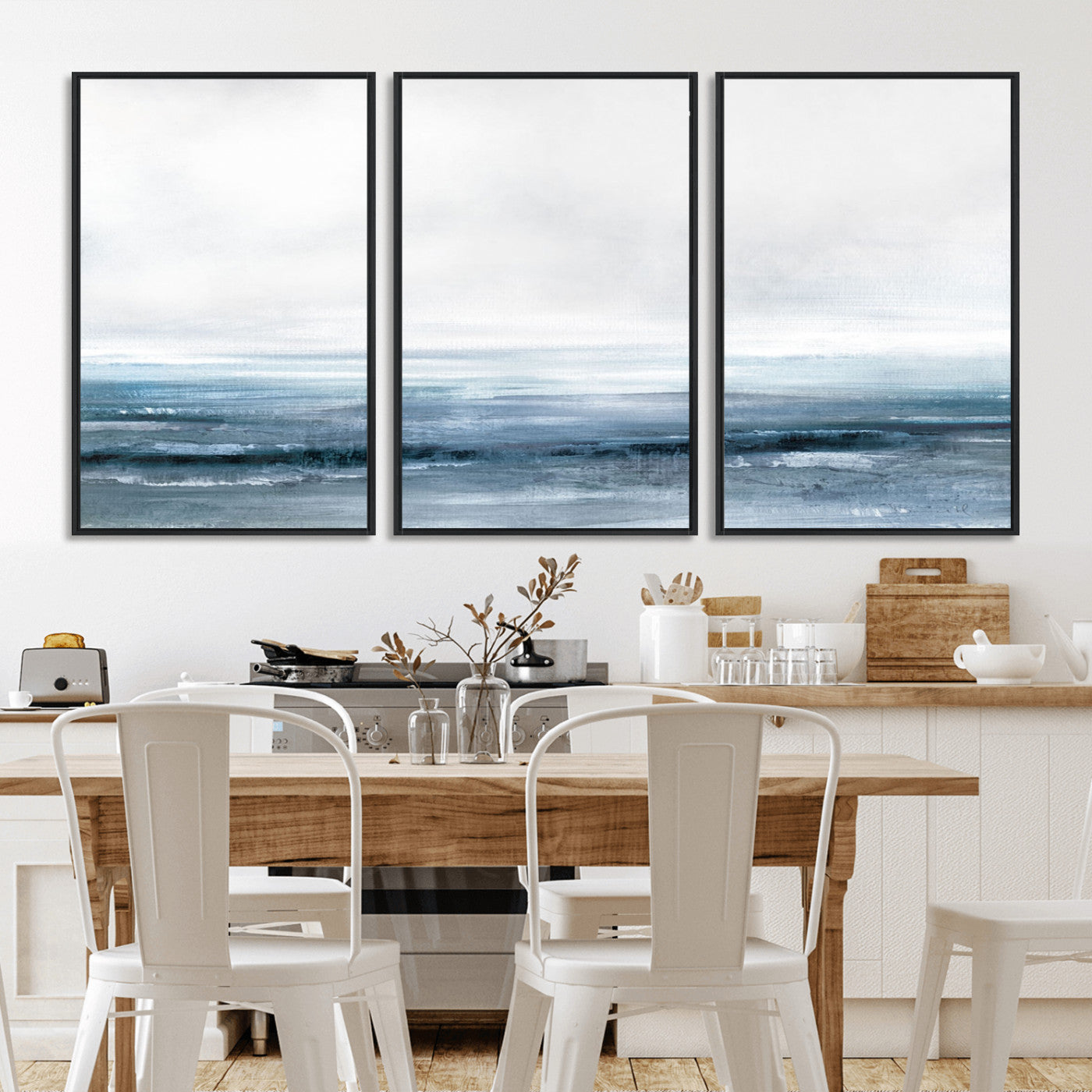 MGV-FC-60X30-3P - Blue Ocean Abstract Artwork Wall Art Canvas Print