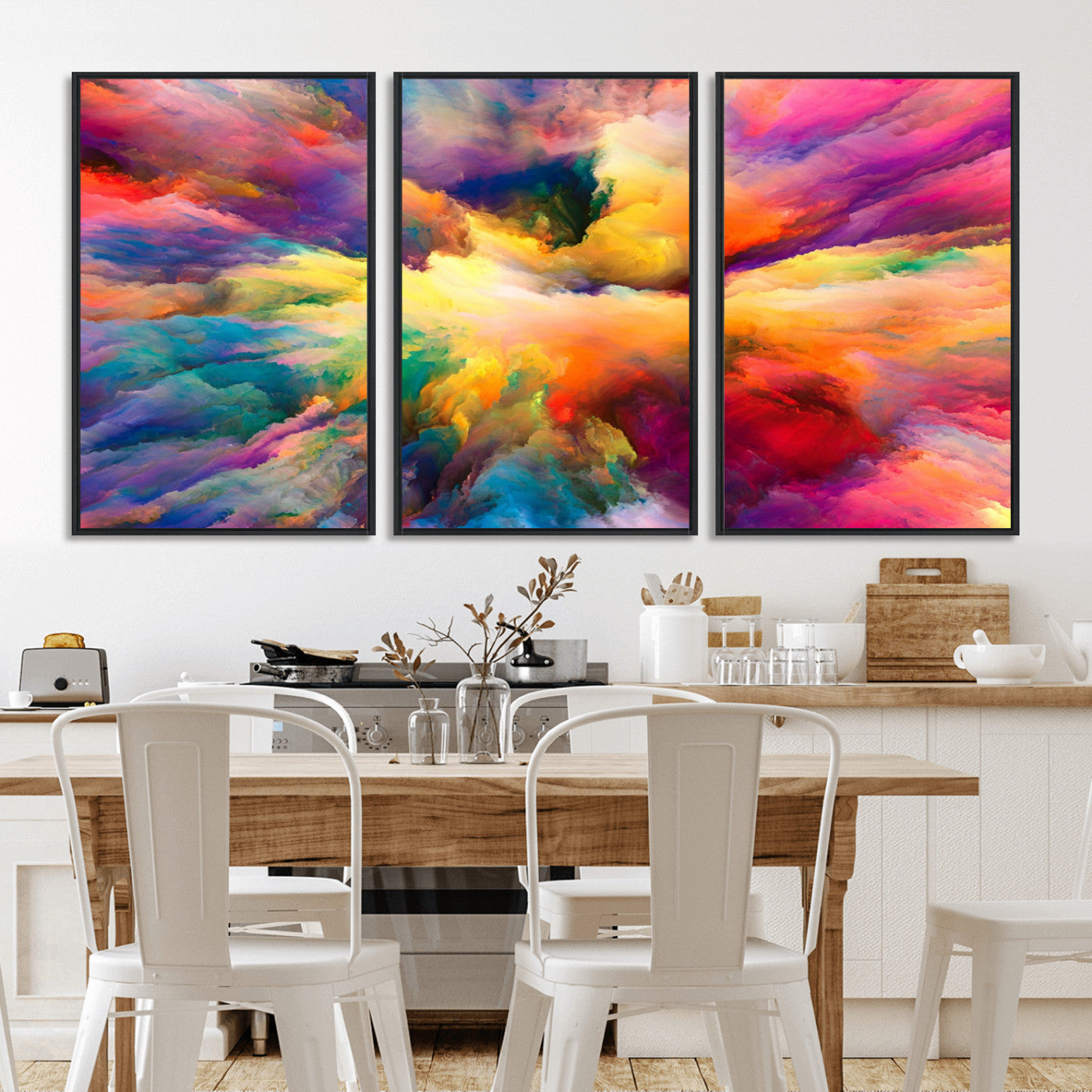 MGV-FC-60X30-3P - Blazing Vibrant Colors Cloud-like Wall Art Canvas Print
