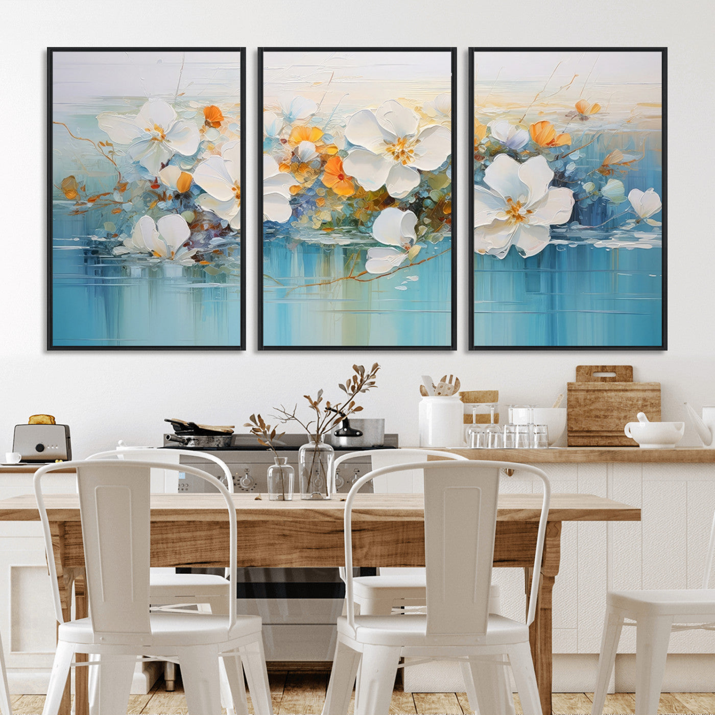 MGV-FC-60X30-3P - Abstract Flower Wall Art Canvas Print