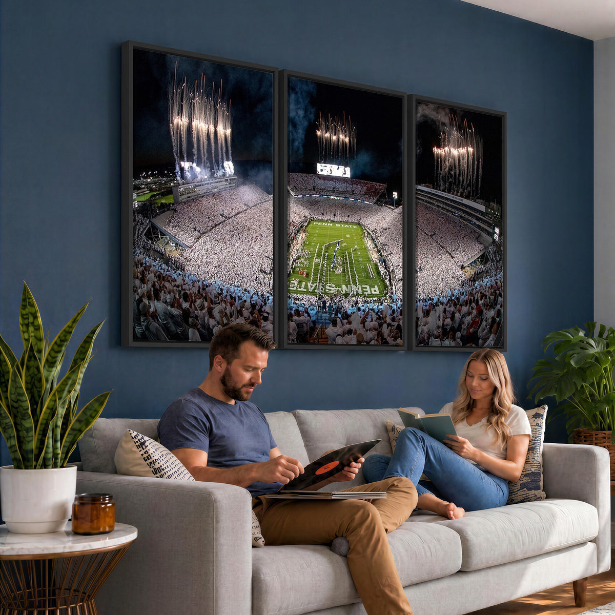 11391-MGV-CV-36X24 - Penn State Football Wall Art Canvas Print