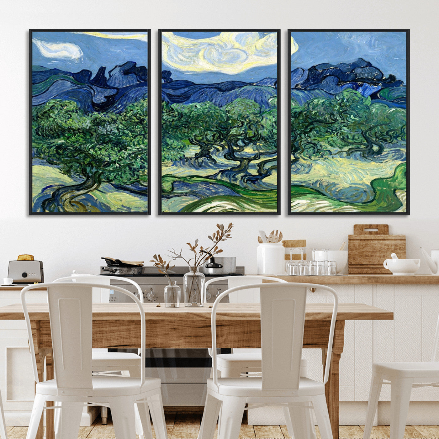 MGV-FC-60X30-3P - Olive Trees Van Gogh Wall Art Canvas Print