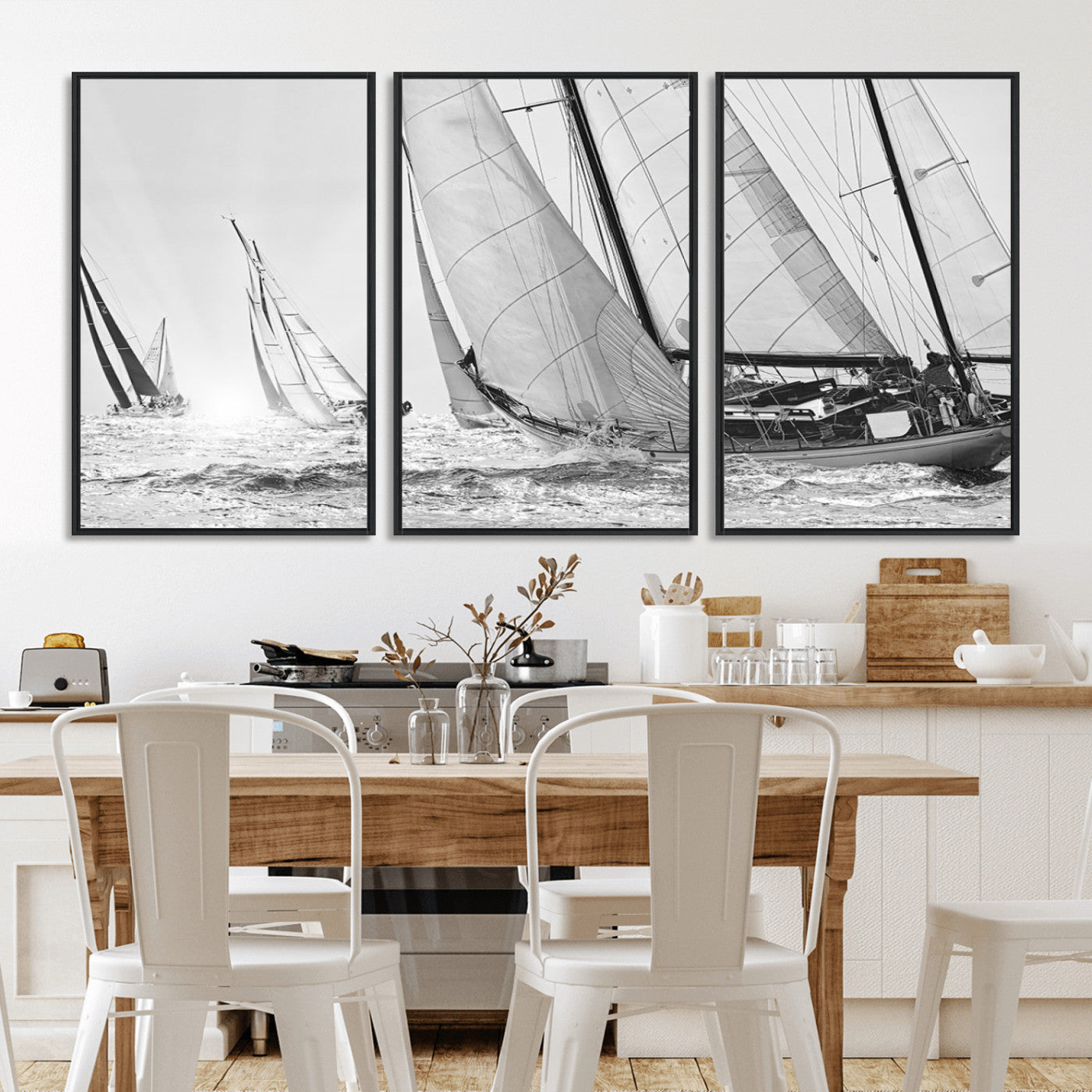 MGV-FC-60X30-3P - Yacht Sailboat Regatta Canvas Wall Art Canvas Print