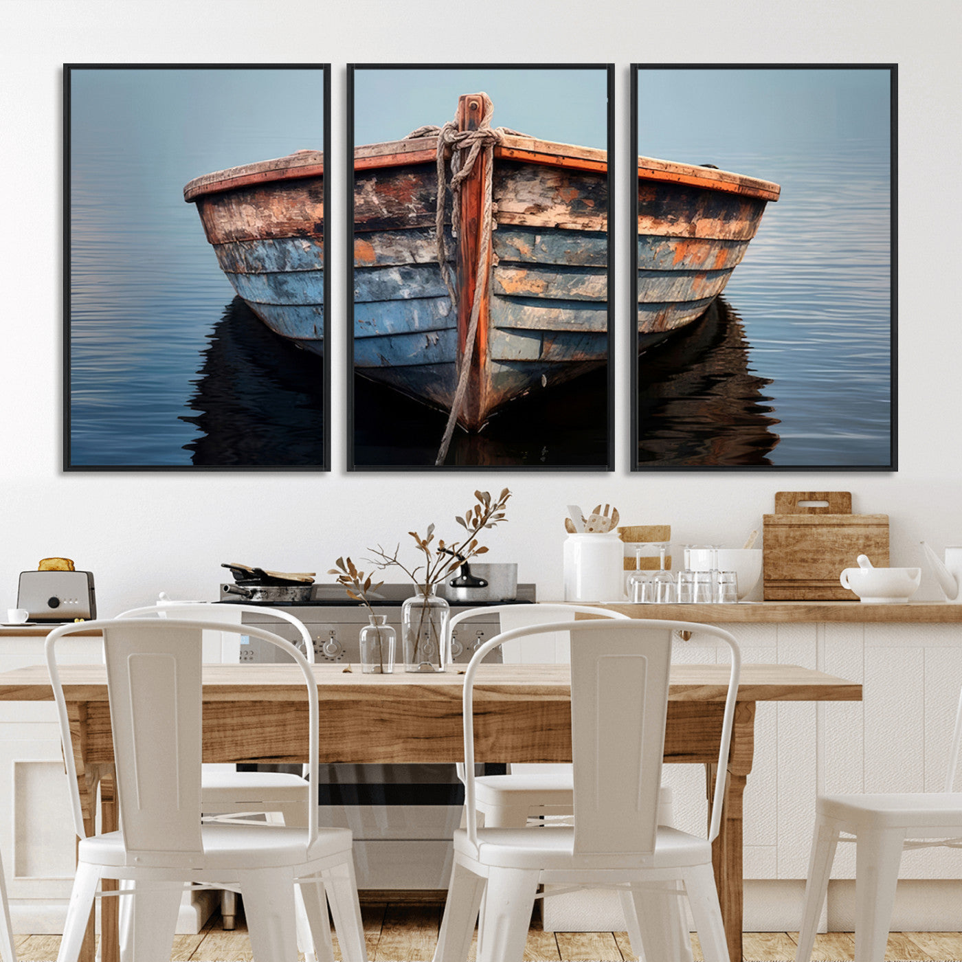 MGV-FC-60X30-3P - Stunning Vintage Boat Canvas Print | Nautical Wall