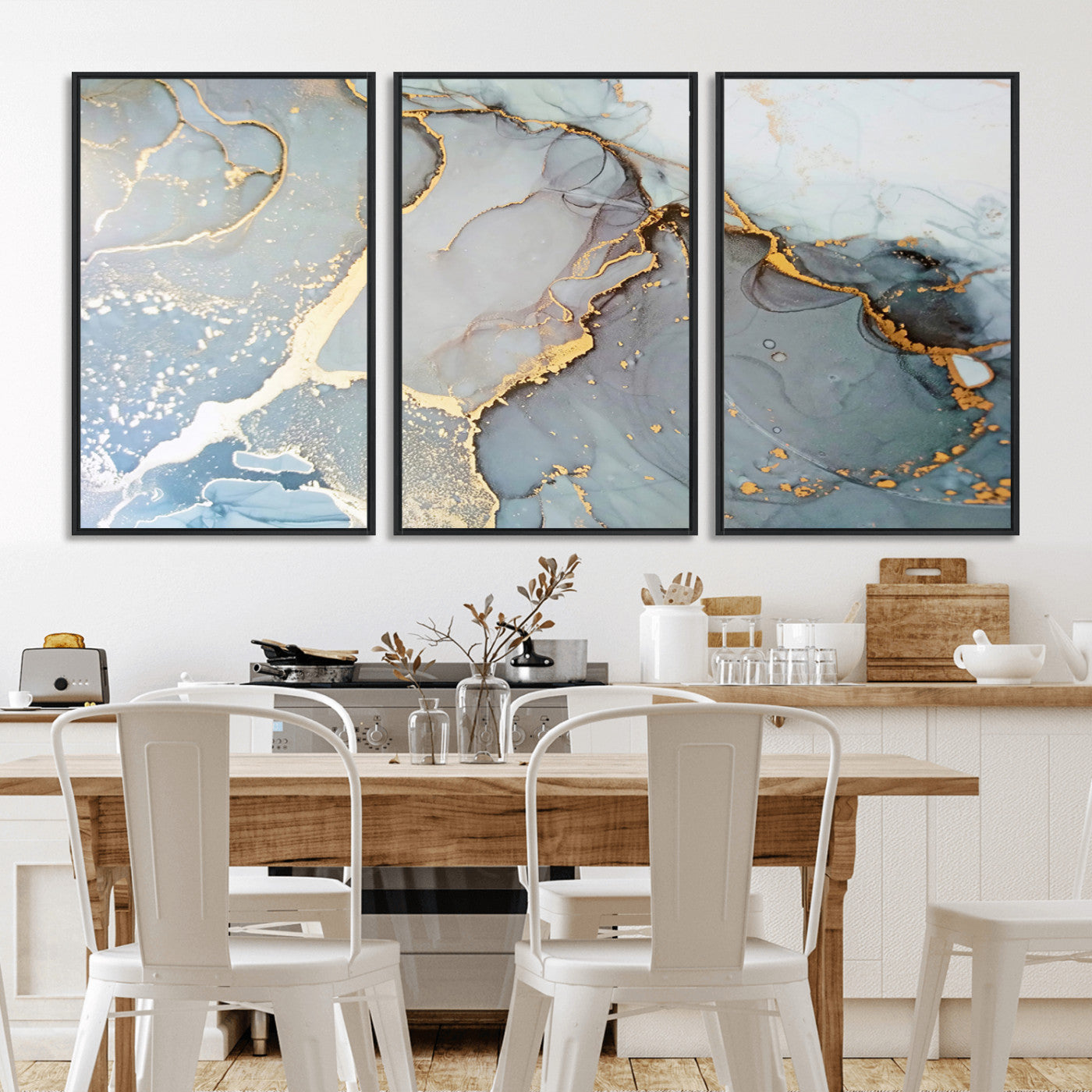 -Large Abstract Marble Wall Art Canvas Print for Living Room and Farmhouse Decor