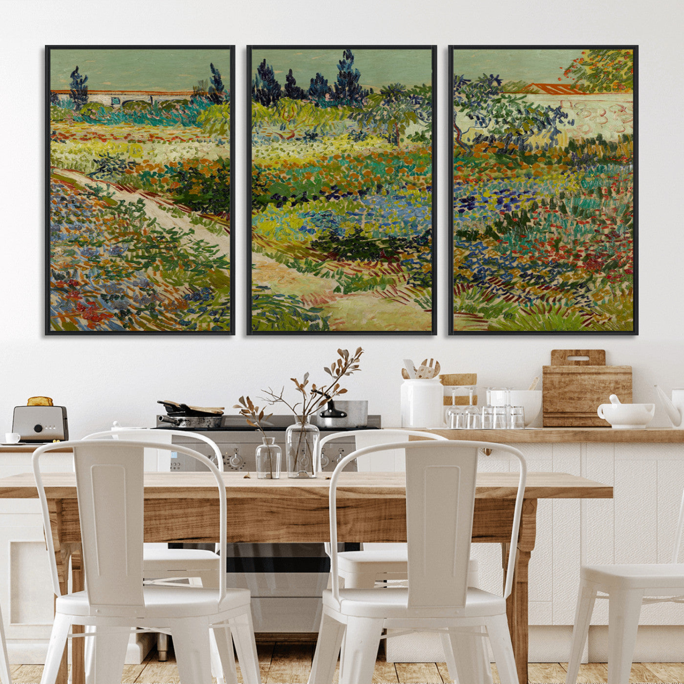 MGV-FC-60X30-3P - Vincent van Gogh Garden at Arles Wall Art Canvas Print