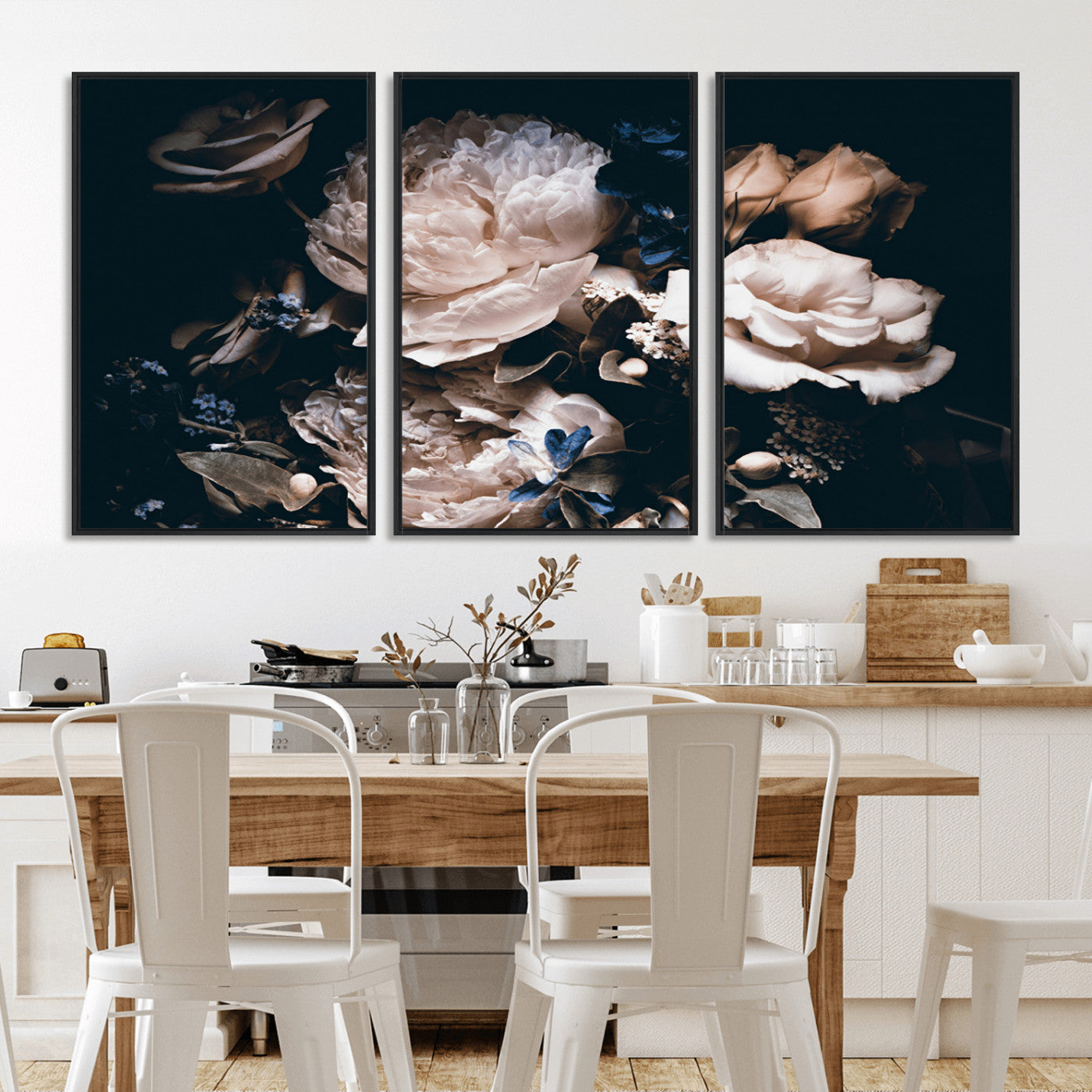 MGV-FC-60X30-3P - Pink Peonies Flowers Large Canvas Art Print