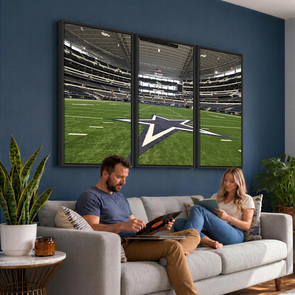 14834-MGV-CV-36X24 - Dallas Cowboys Football Team Print - Arlington AT&T Stadium