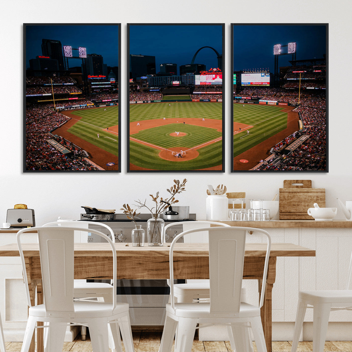MGV-FC-60X30-3P - St. Louis Cardinals Baseball Team Print - Busch Stadium Wall Art Canvas Print