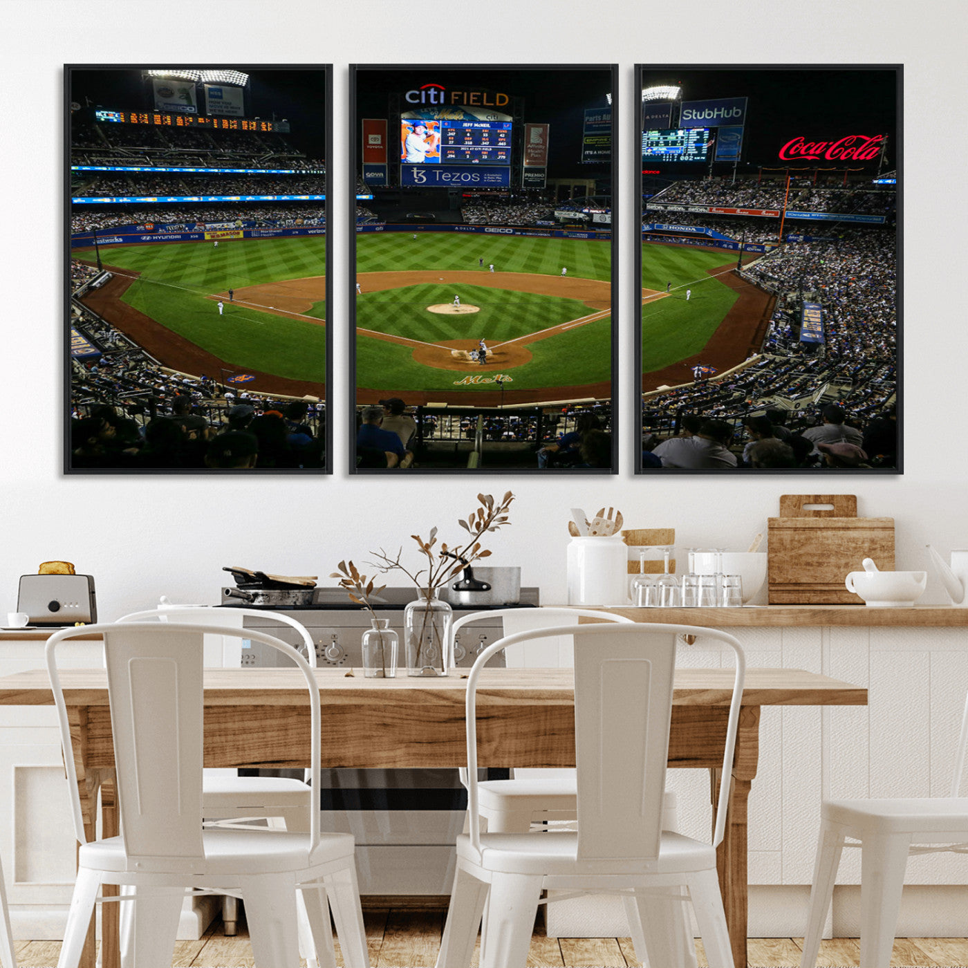 MGV-FC-60X30-3P - Los Angeles Dodgers Baseball Team Print - California Dodger Stadium Wall Art Canvas Print