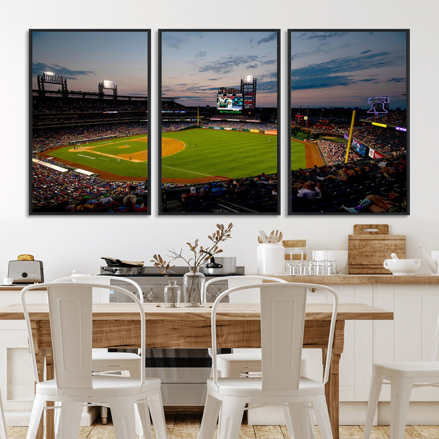 MGV-FC-60X30-3P - Philadelphia Phillies Baseball Team Print - Citizens Bank Park Stadium Wall Art Canvas Print