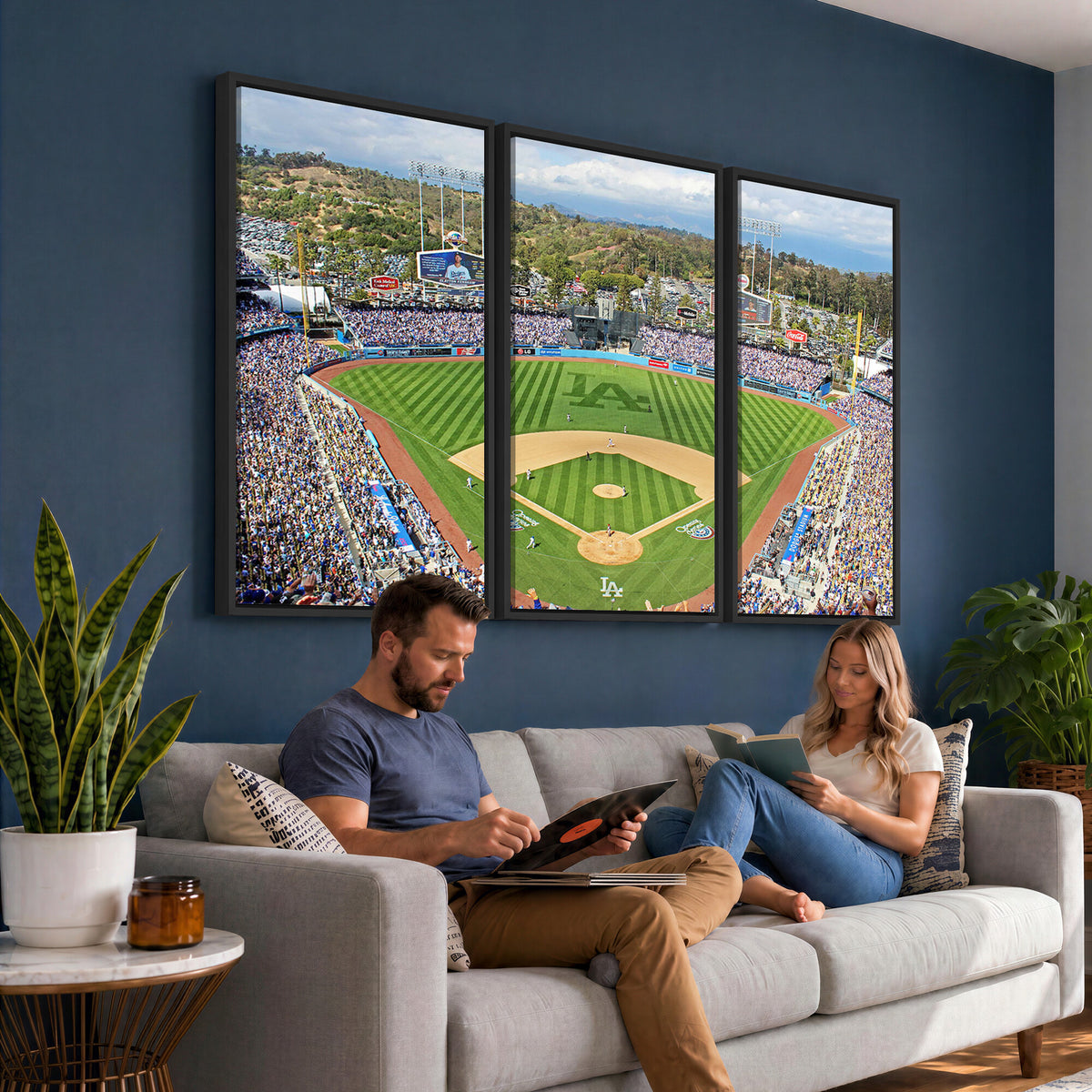 34760-MGV-CV-36X24 - Citi Field Wall Art Print | 3-Panel New York Mets Baseball Stadium Canvas Print