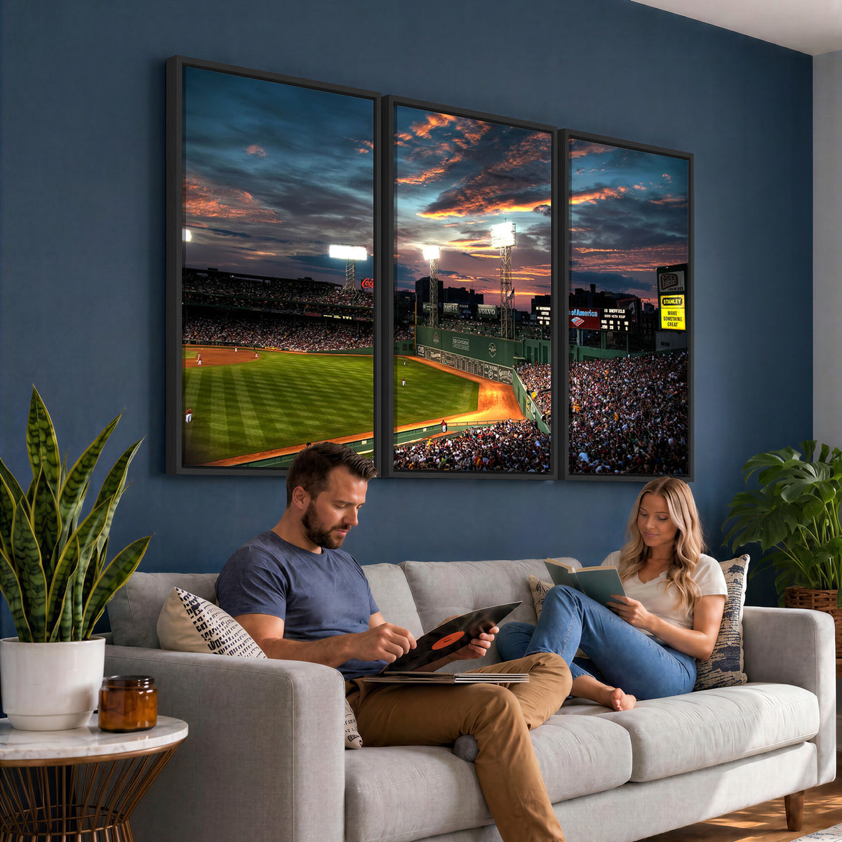 66781-MGV-CV-36X24 - Fenway Park Boston Massachusetts Stadium Wall Art Canvas Print