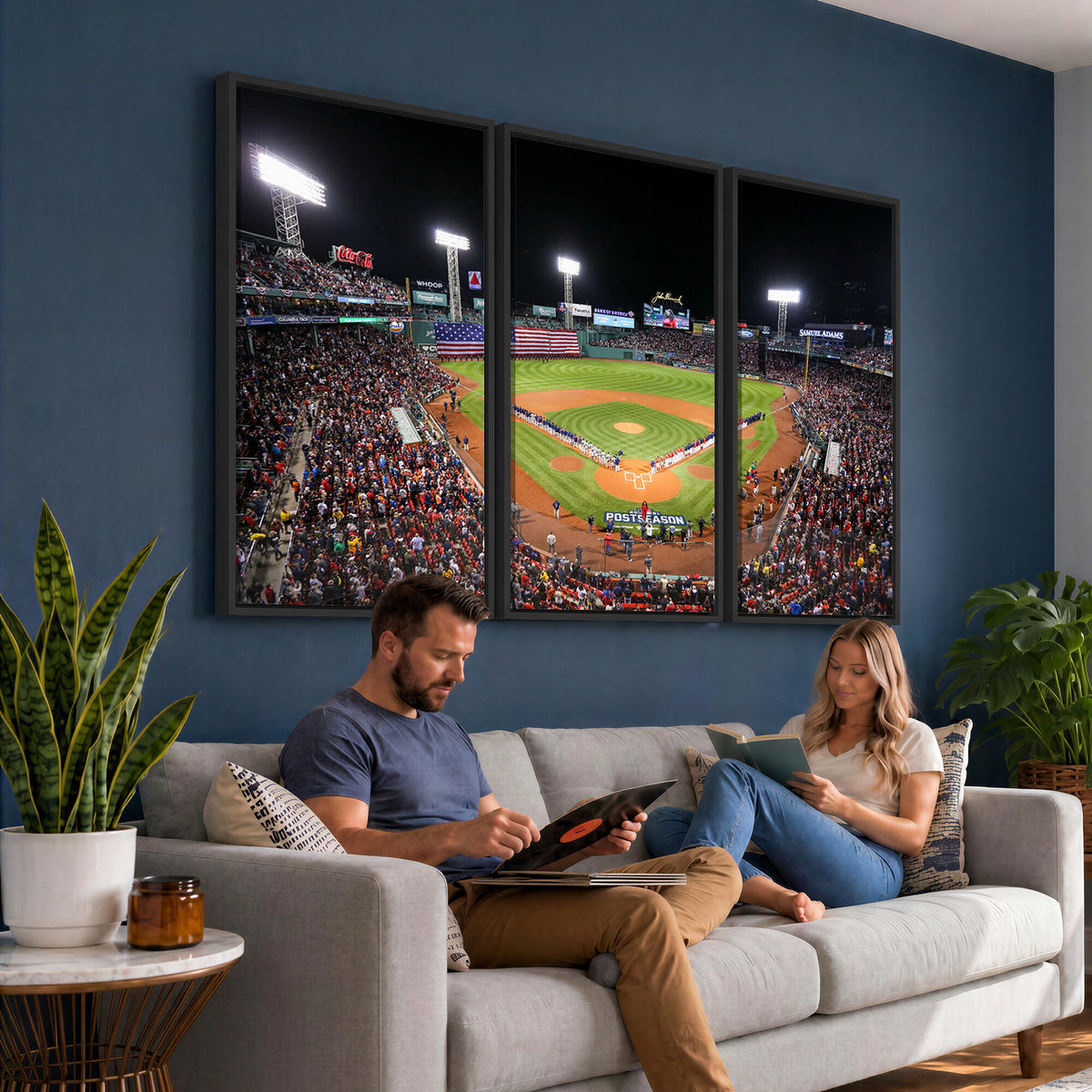 47365-MGV-CV-36X24 - Fenway Park Wall Art Canvas Print | Large Baseball Stadium Canvas for Boston Red Sox Fans