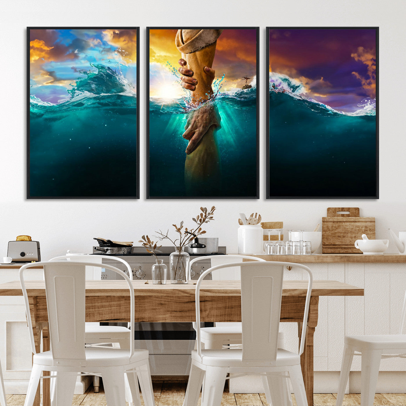 MGV-FC-60X30-3P - God Hand Wall Art Canvas Print