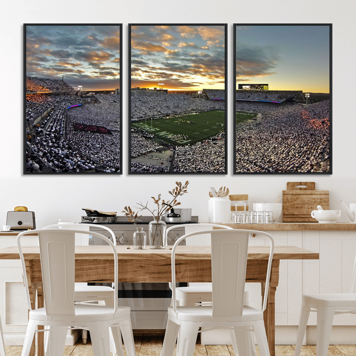 MGV-FC-60X30-3P - Beaver Stadium Wall Art - Penn State Stadium Wall Art | Penn Nittany Lions Football Match for Sport Room Decor
