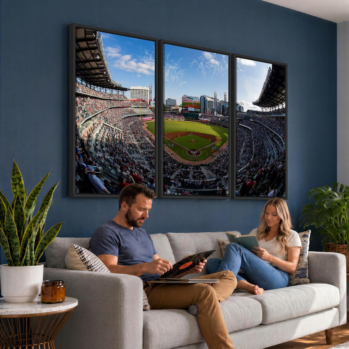 78608-MGV-CV-36X24 - Truist Park Stadium Canvas Wall Art, Atlanta Braves Game Day Decor