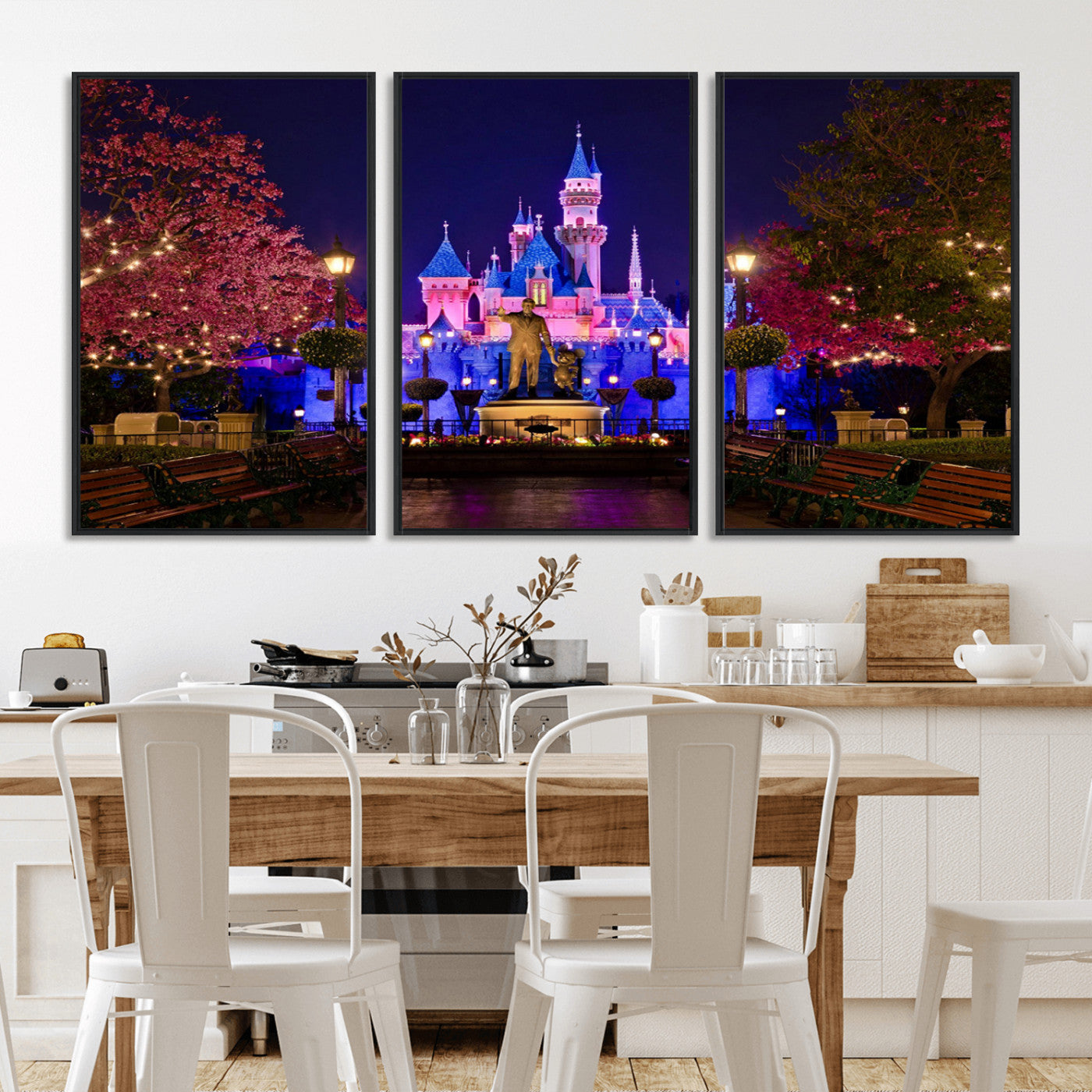 MGV-FC-60X30-3P - Castle Large Wall Art Disney Magic Kingdom Kids Room Decor - Disney World Christmas Home Decor Child