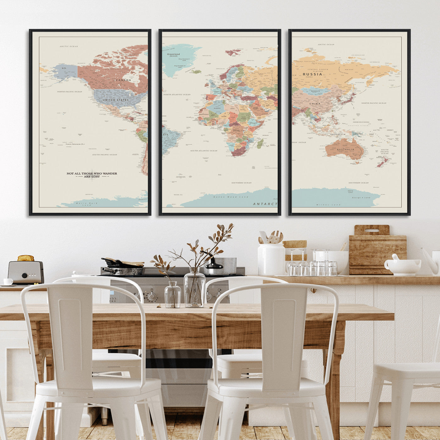 MGV-FC-60X30-3P - Push Pin World Map Canvas Print – Framed Wall Art for Couples to Track Their Travels – Anniversary