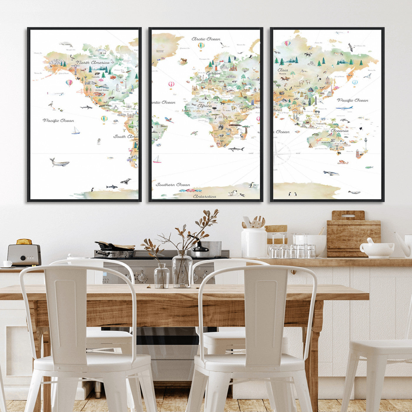 MGV-FC-60X30-3P - Push Pin World Map Canvas Print – Framed Wall Art for Couples to Track Their Travels – Anniversary