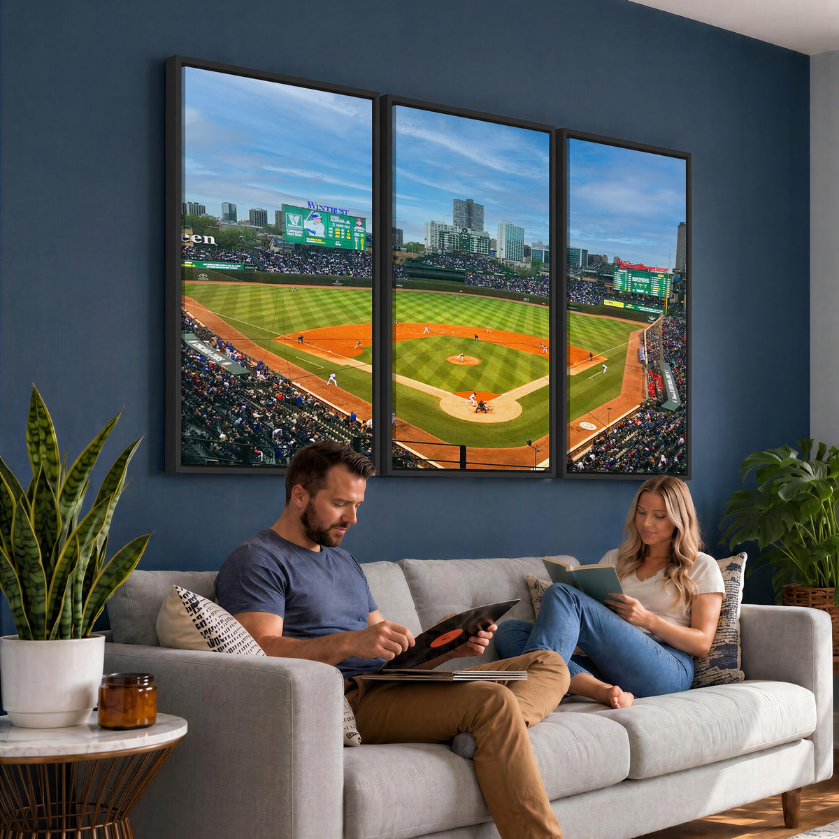 86839-MGV-CV-36X24 - Wrigley Field Chicago Cubs Panoramic Canvas Print