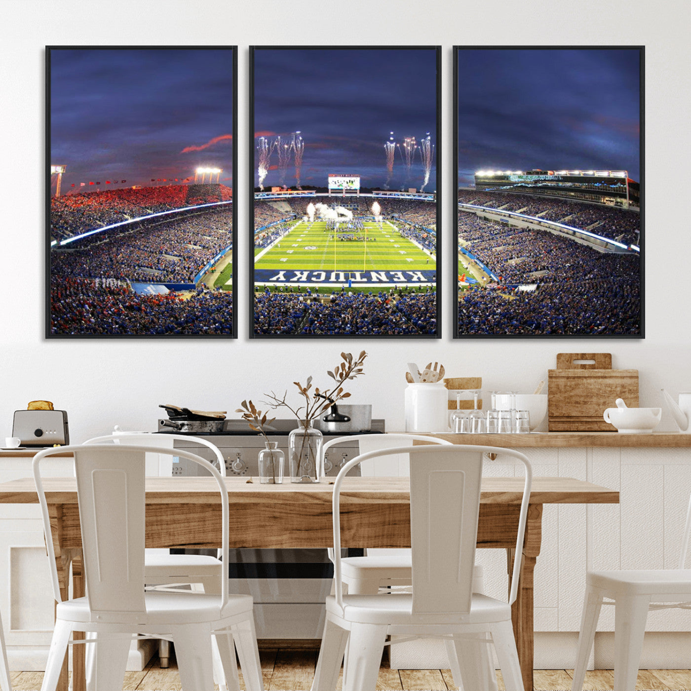 MGV-FC-60X30-3P - Kroger Field Canvas Wall Art - Kentucky Stadium Wall Art Print - Sunset Football Stadium Wall Decor