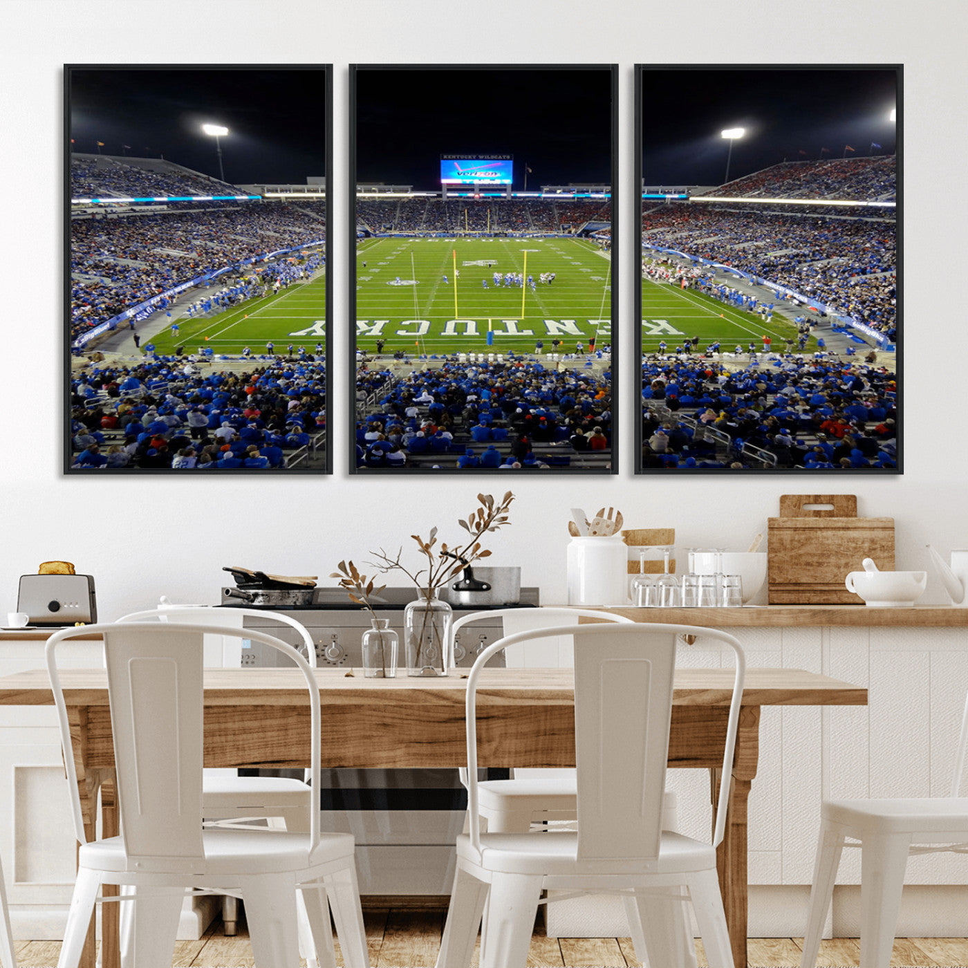 MGV-FC-60X30-3P - Kroger Field Canvas Wall Art - Kentucky Stadium Wall Art Print - Sunset Football Stadium Wall Decor