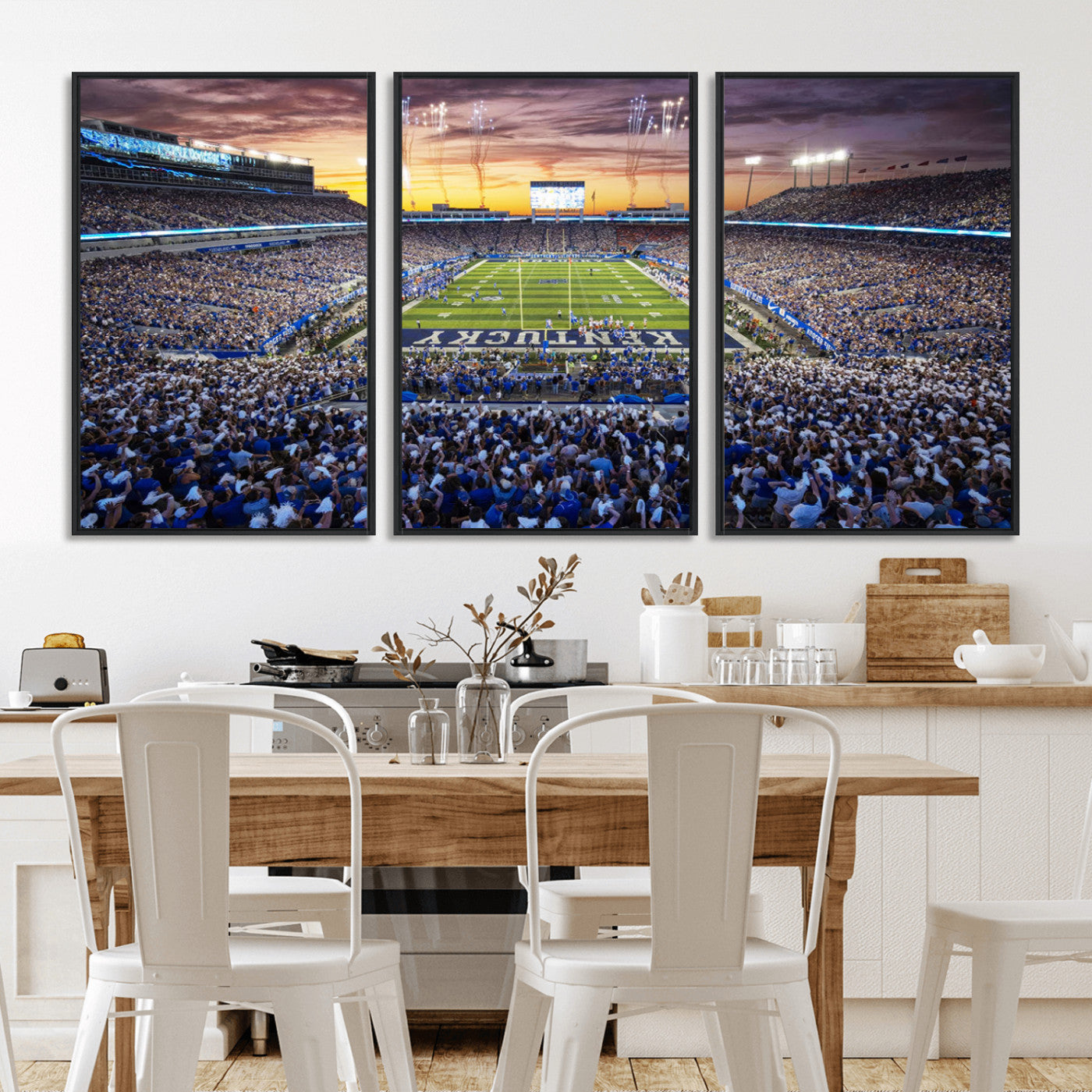 MGV-FC-60X30-3P - Kroger Field Wall Art Print - Kentucky Stadium Wall Art Print - Sunset Football Stadium Wall Decor -