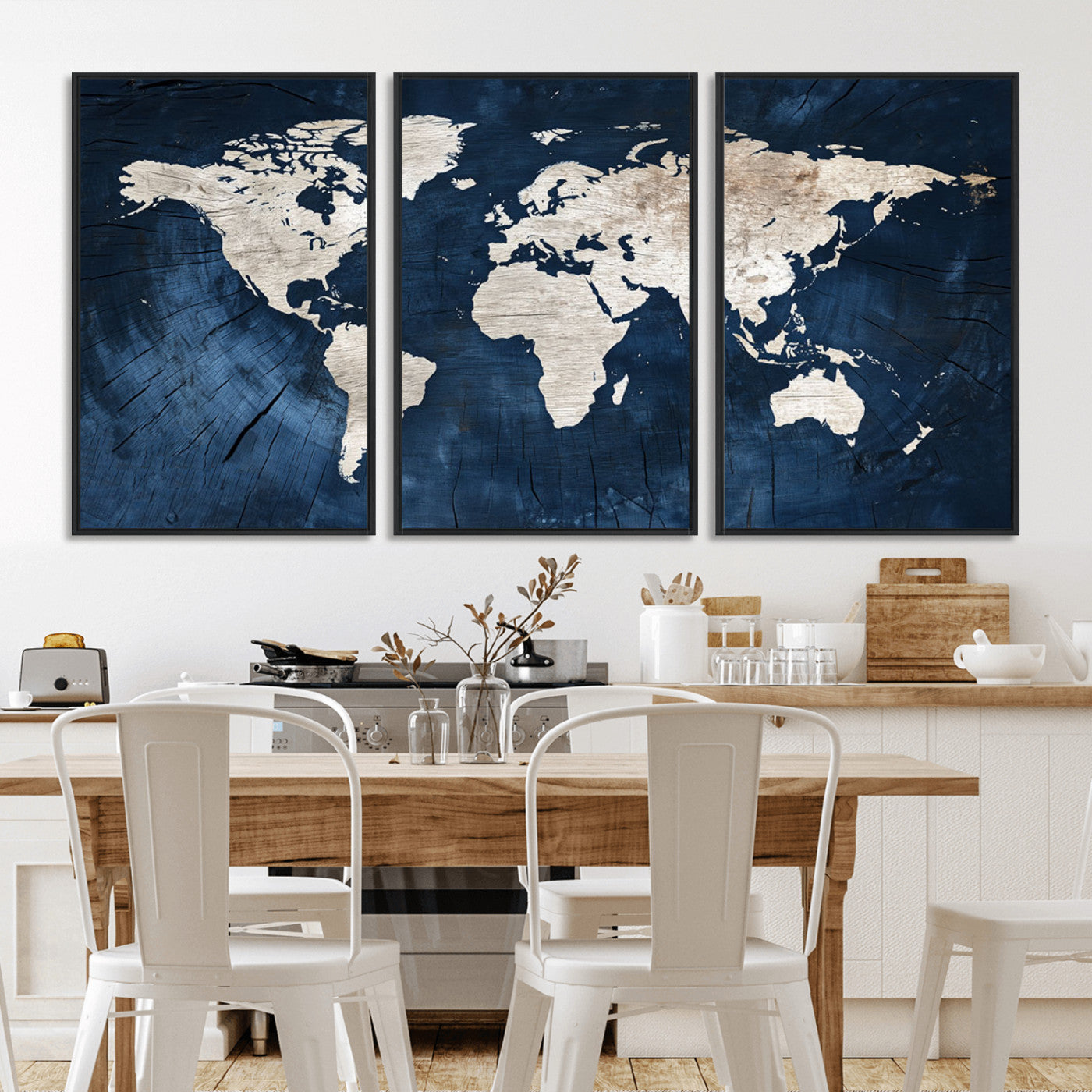 MGV-FC-60X30-3P - Push Pin World Map Canvas Print – Framed Wall Art for Couples to Track Their Travels – Anniversary