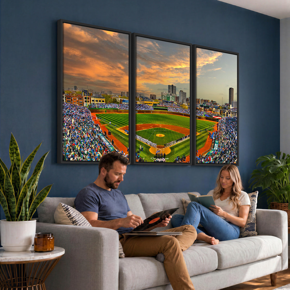 45635-MGV-CV-36X24 - Chicago Wrigley Field Wall Art Canvas Print