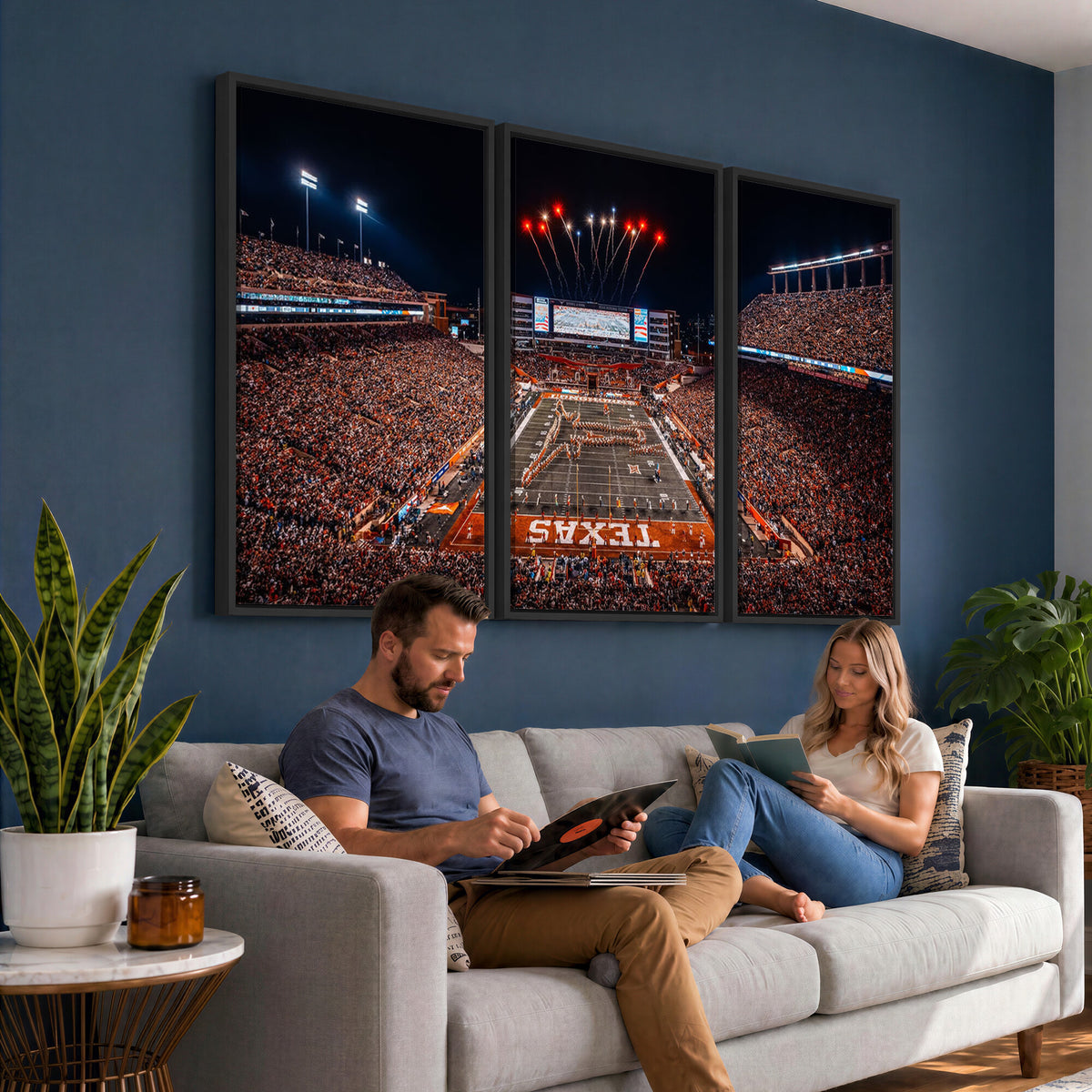 58778-PAN-FL-20X10 - Darrell K Royal Memorial Stadium | Texas Longhorns | Print Decor Wall Art Design for Home & Office Decoration