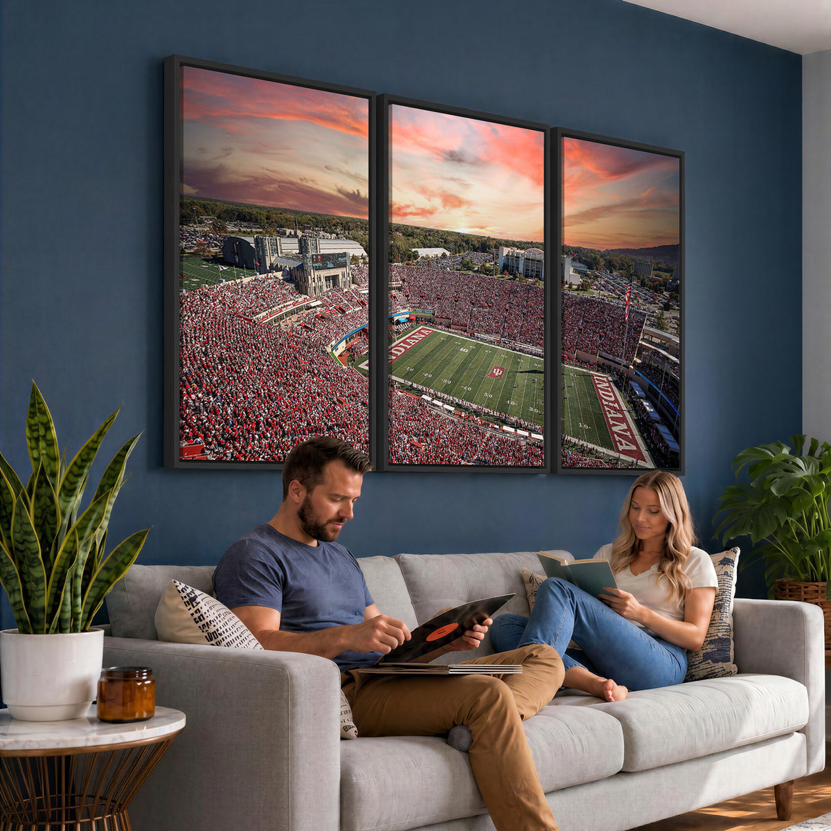51135-MGV-CV-36X24 - Indiana Memorial Stadium Wall Art Canvas Print