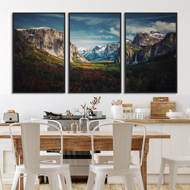 Yosemite National Park Wall Art Canvas Print, Mountain Landscape Print, Framed El Capitan Art Print, Large Scenic Nature Printing