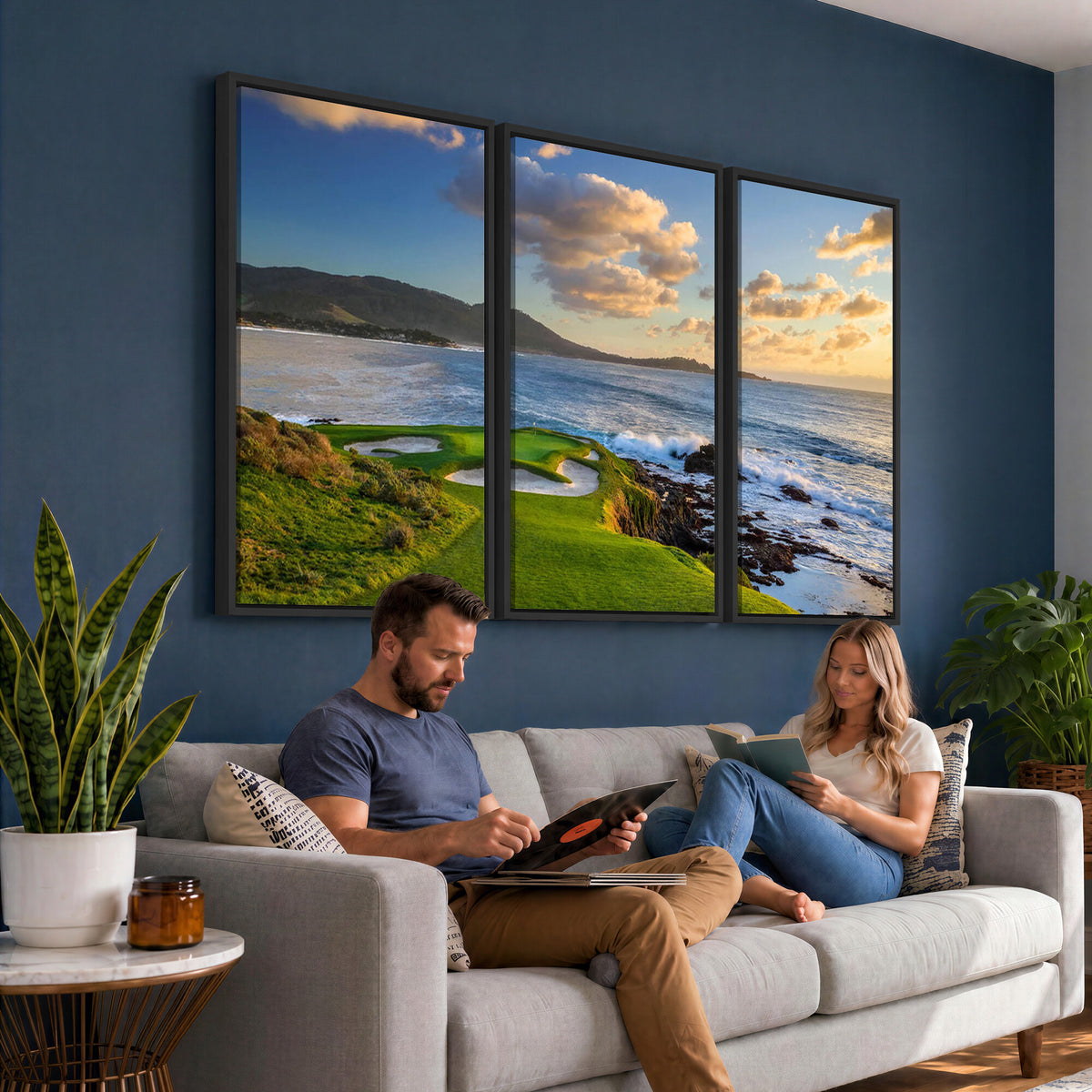 50107048-MGV-CV-36X24 - Pebble Beach Golf Links Wall Art Canvas Print
