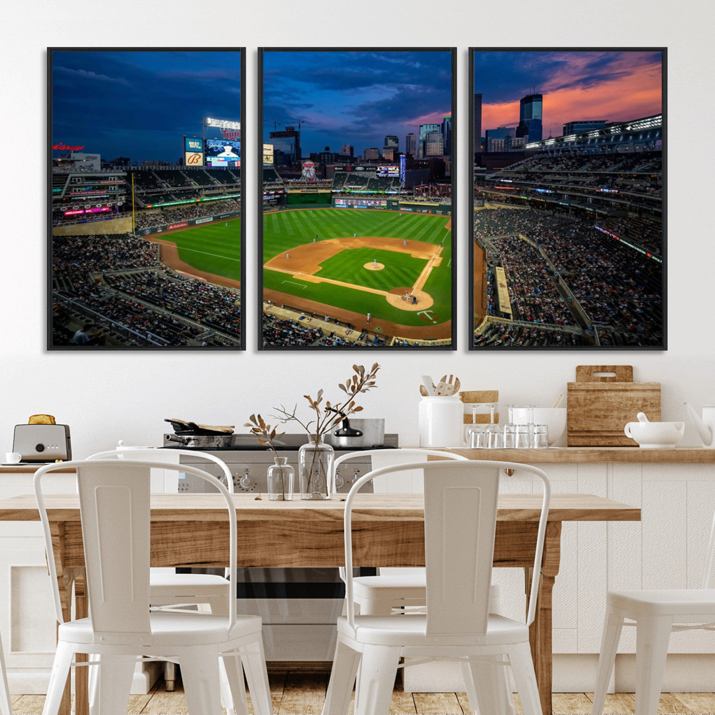 Target Field Wall Art Canvas Print, Baseball Stadium Print, Minneapolis Major League Baseball's Minnesota Twins