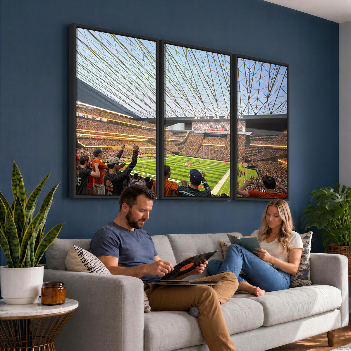 81960112-MGV-CV-36X24 - Cleveland Browns Stadium Wall Art Canvas Print