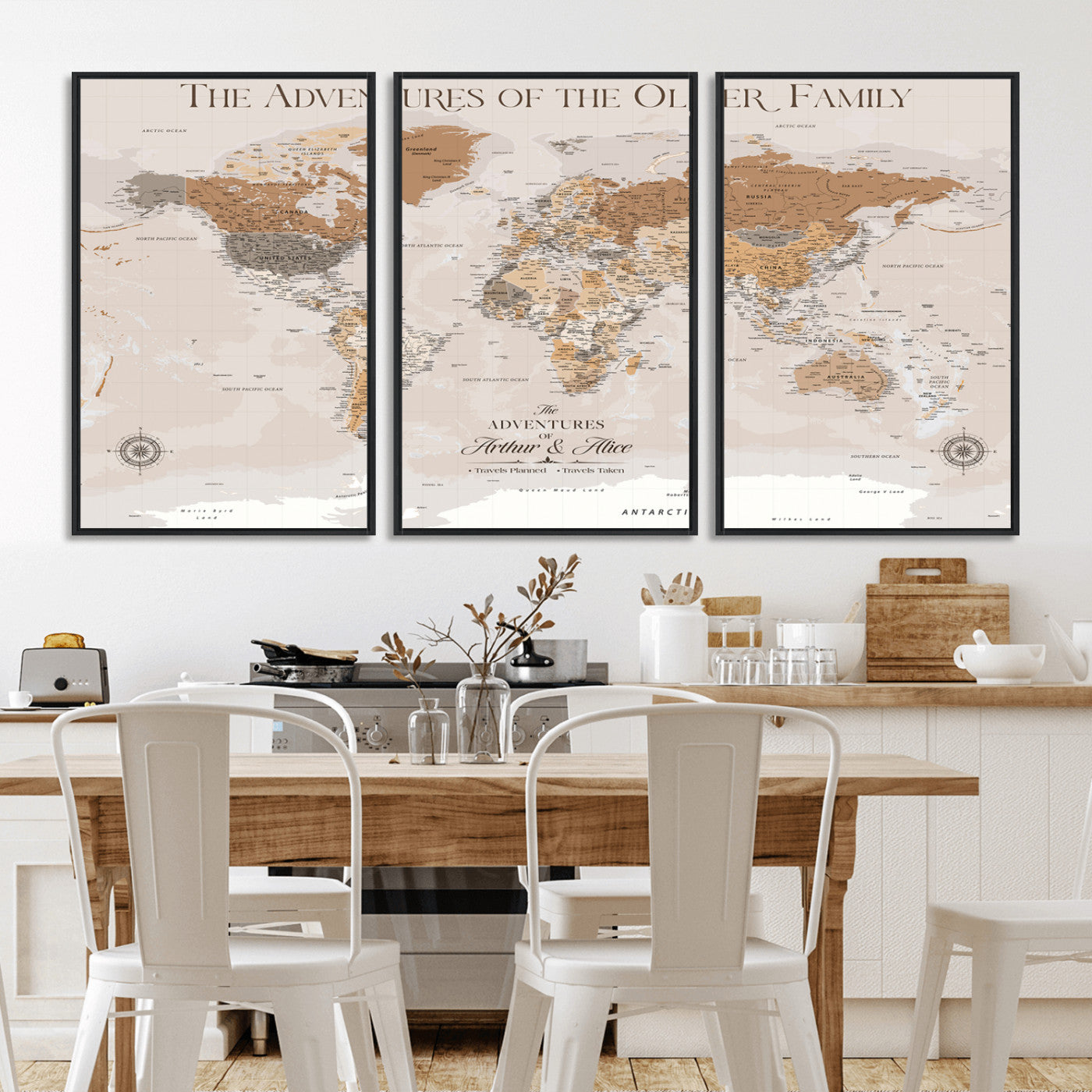 MGV-FC-60X30-3P - World Travel Map with Pins – Push Pin Maps of Where I've Been, Framed Wall Map for Travel Memories,