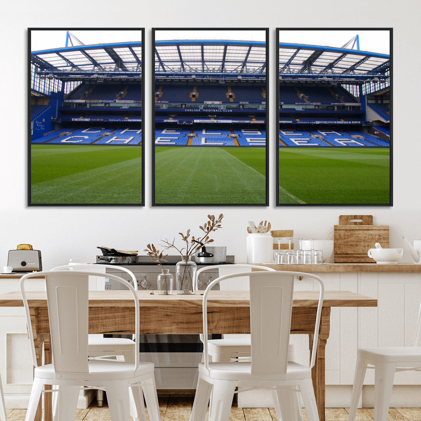 MGV-FC-60X30-3P - Stamford Bridge Chelsea Football Stadium Canvas Wall Art Print – Immersive Stadium Experience for