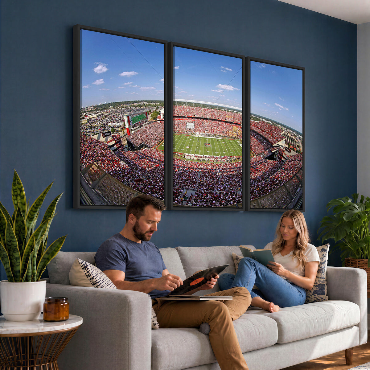 29492070-MGV-CV-36X24 - William Brice Stadium Wall Art Canvas Print, Stadium Crowd on Football Game Day