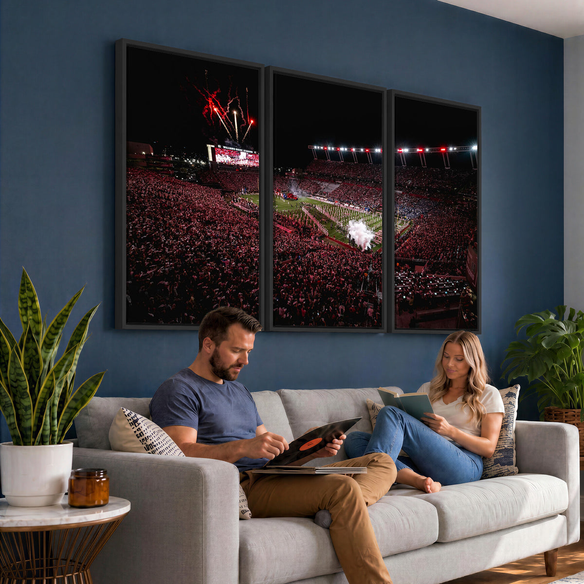 60690191-MGV-CV-36X24 - William Brice Stadium Wall Art Print, Baseball Game Room
